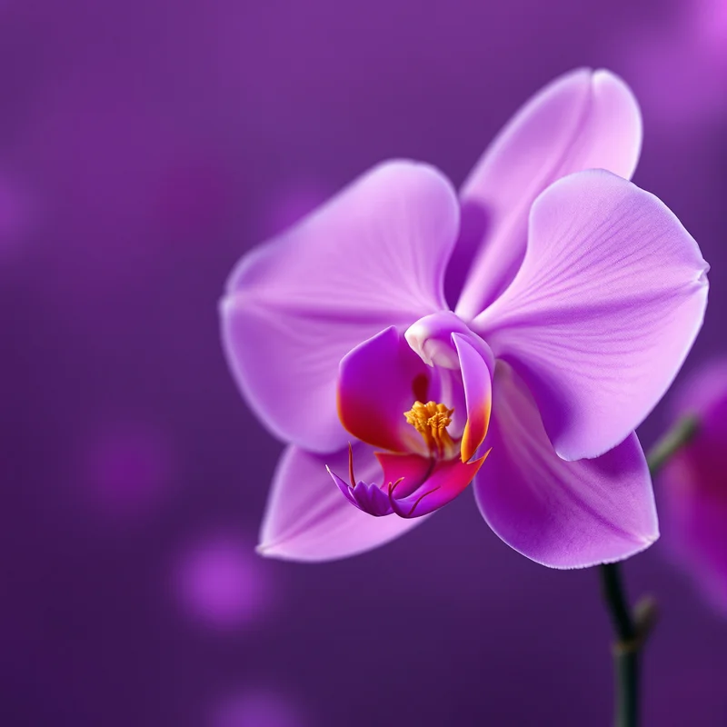 Purple Orchid Macro Background