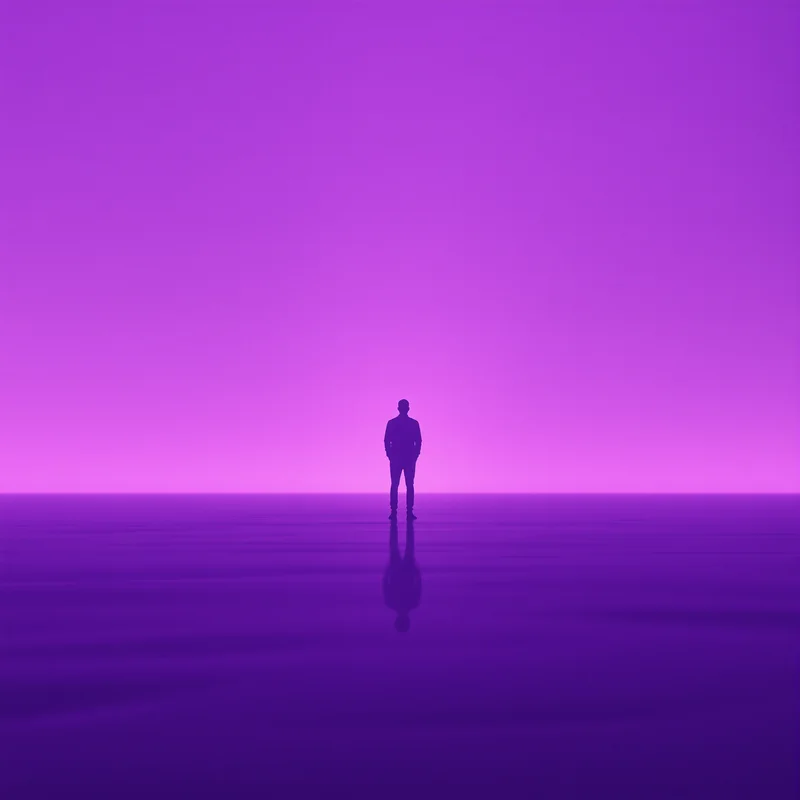 Purple Silhouette Figure Background