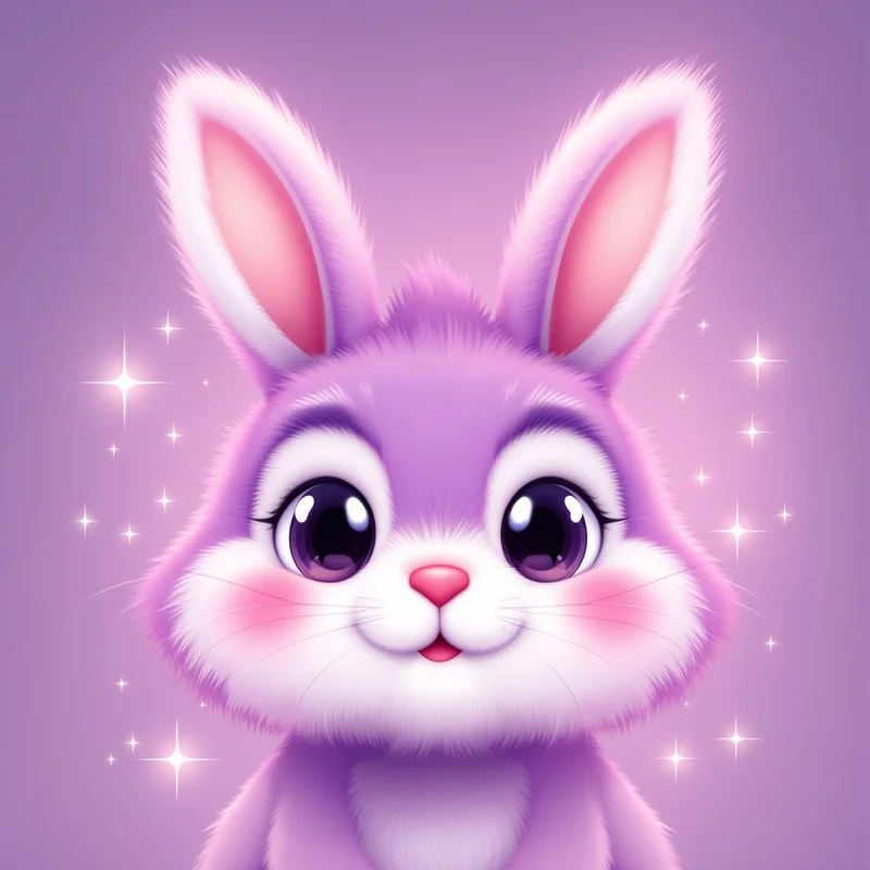 Purple bunny avatar.