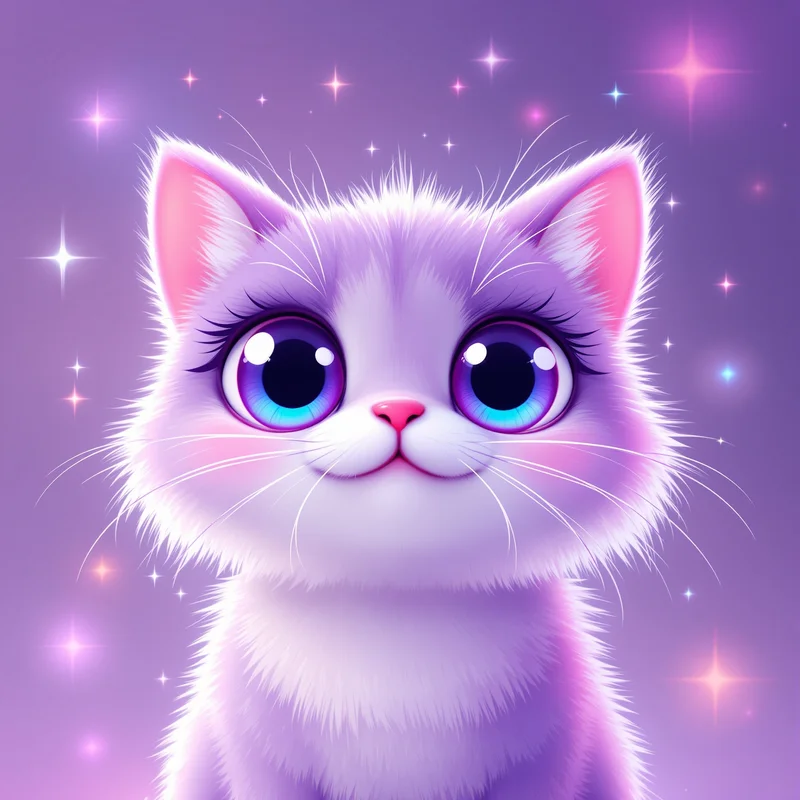Purple cat avatar.