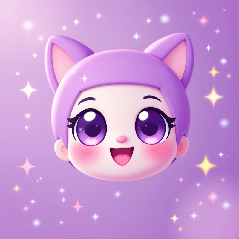 Purple chibi avatar.