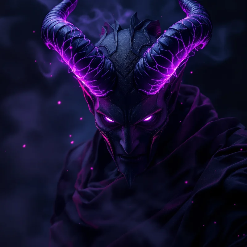 Purple demon avatar.