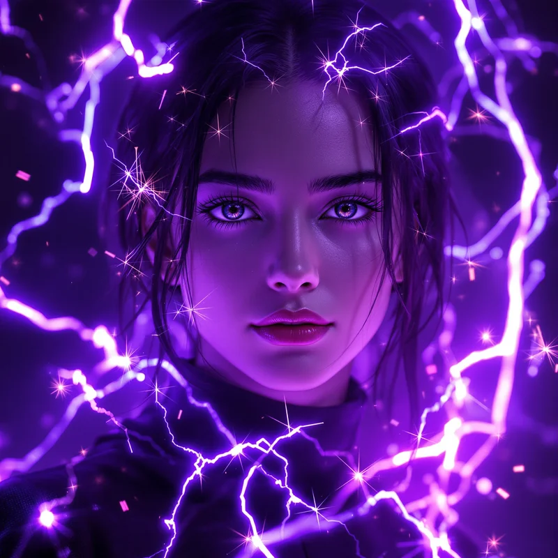 Purple electric avatar.