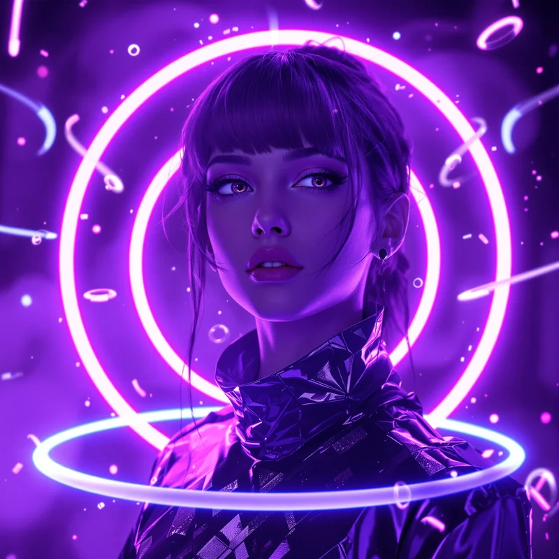 Purple energy ring avatar.