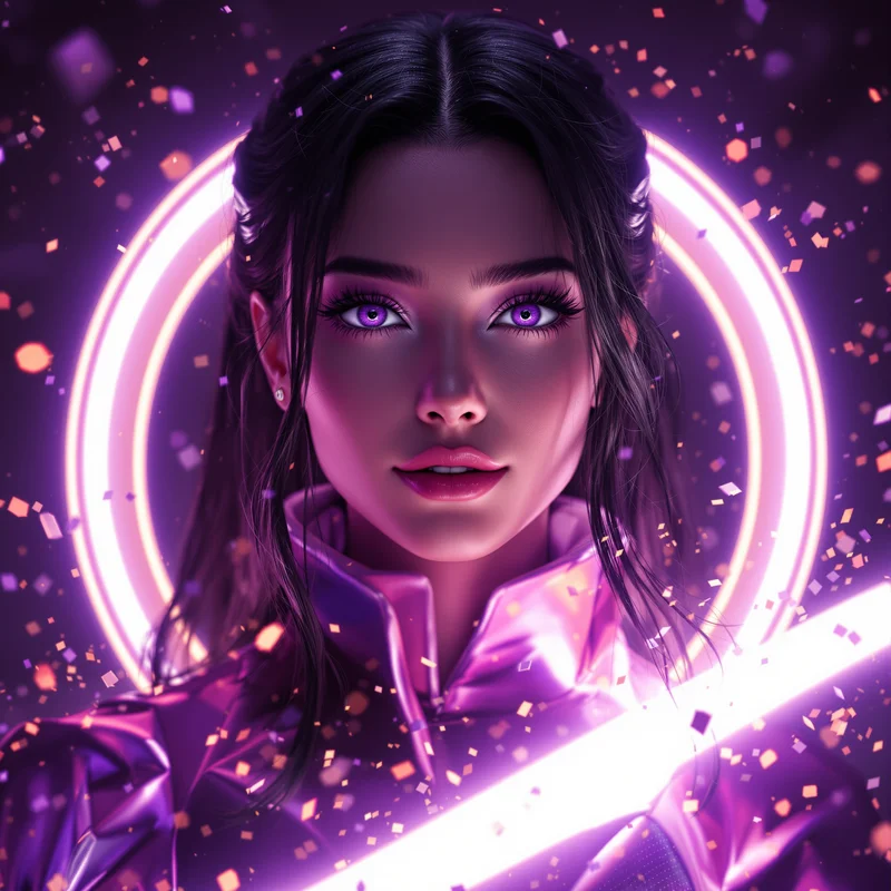Purple infinity aura avatar.