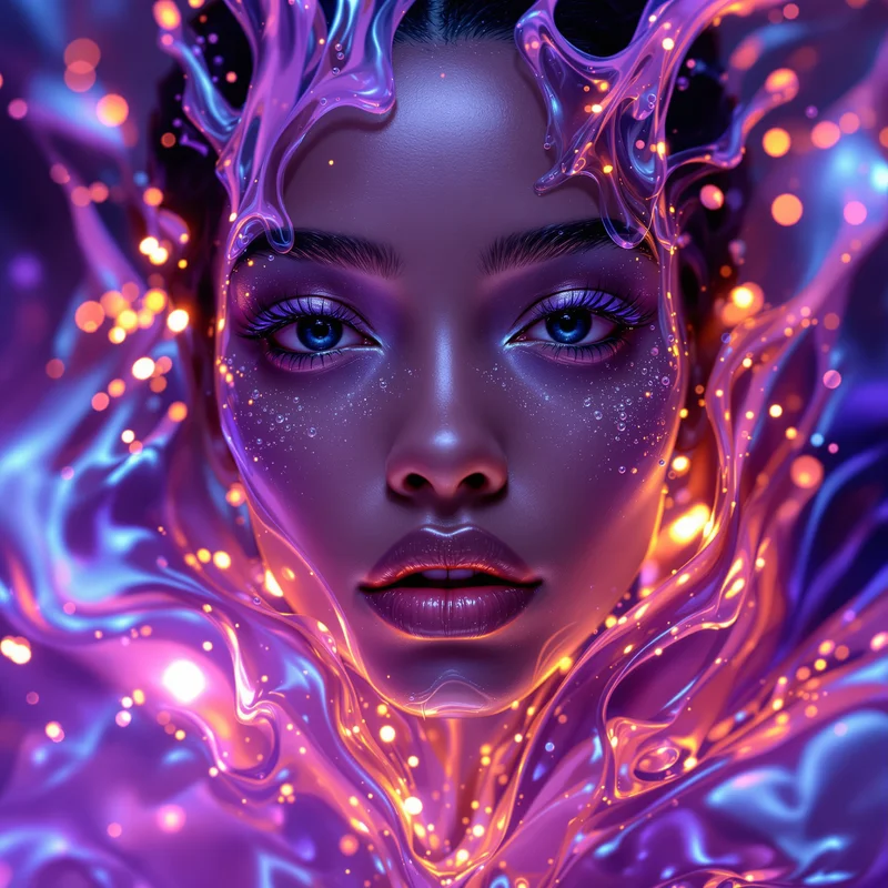 Purple liquid energy avatar.