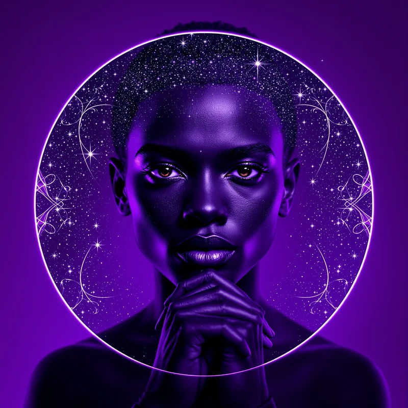 Purple profile image optimized for depth and recognition