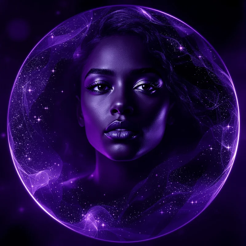 Purple profile image optimized for depth and recognition