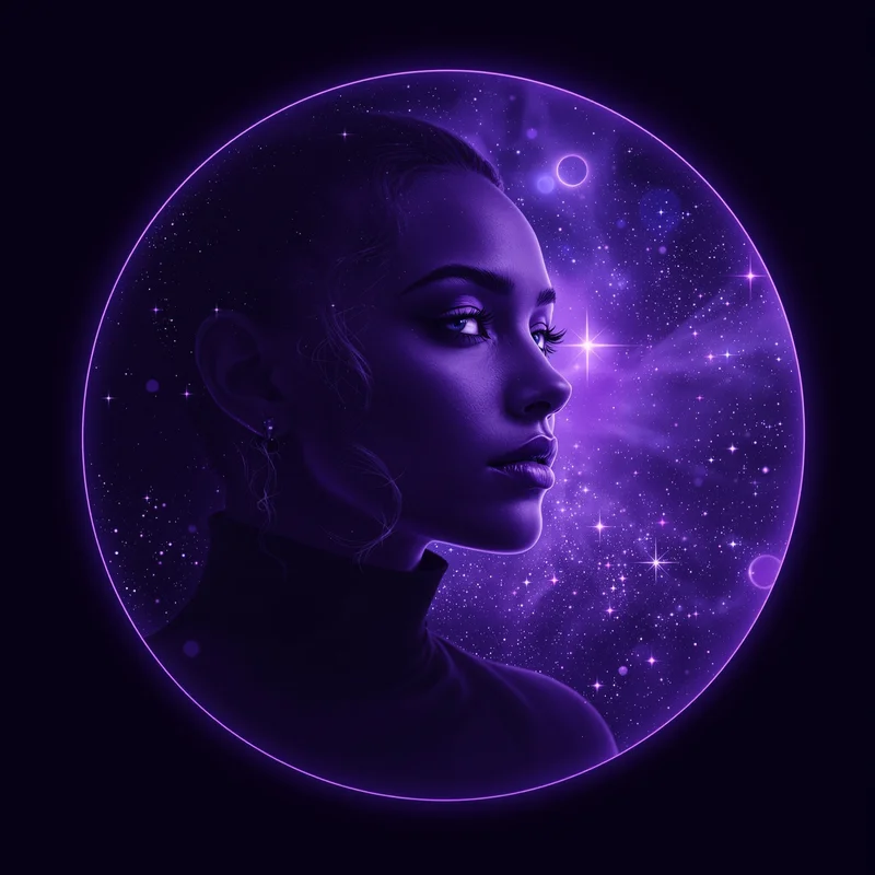 Purple profile image optimized for depth and recognition