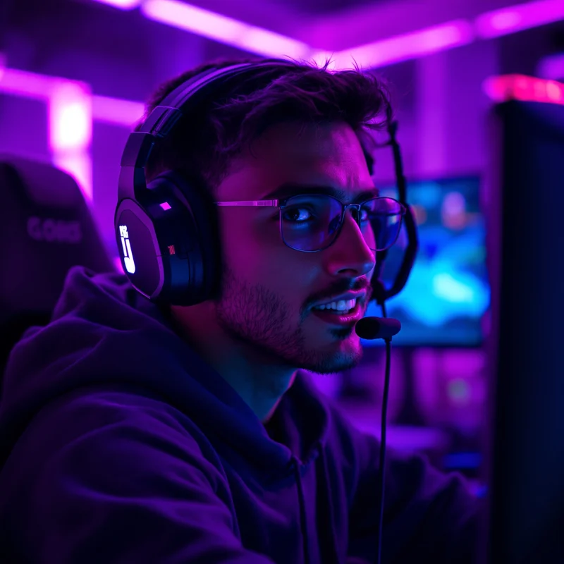 Purple RGB room avatar.