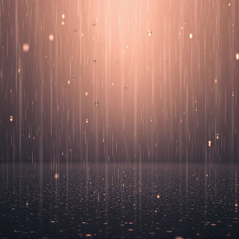 Eternal gentle rain background
