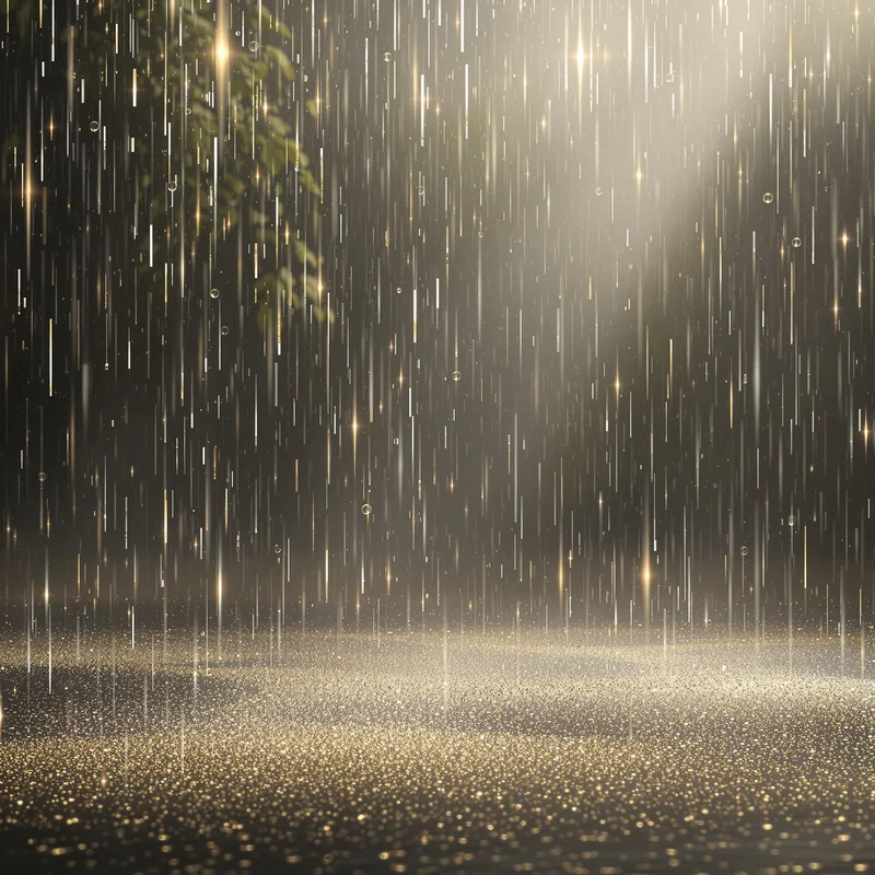 Eternal gentle rain background