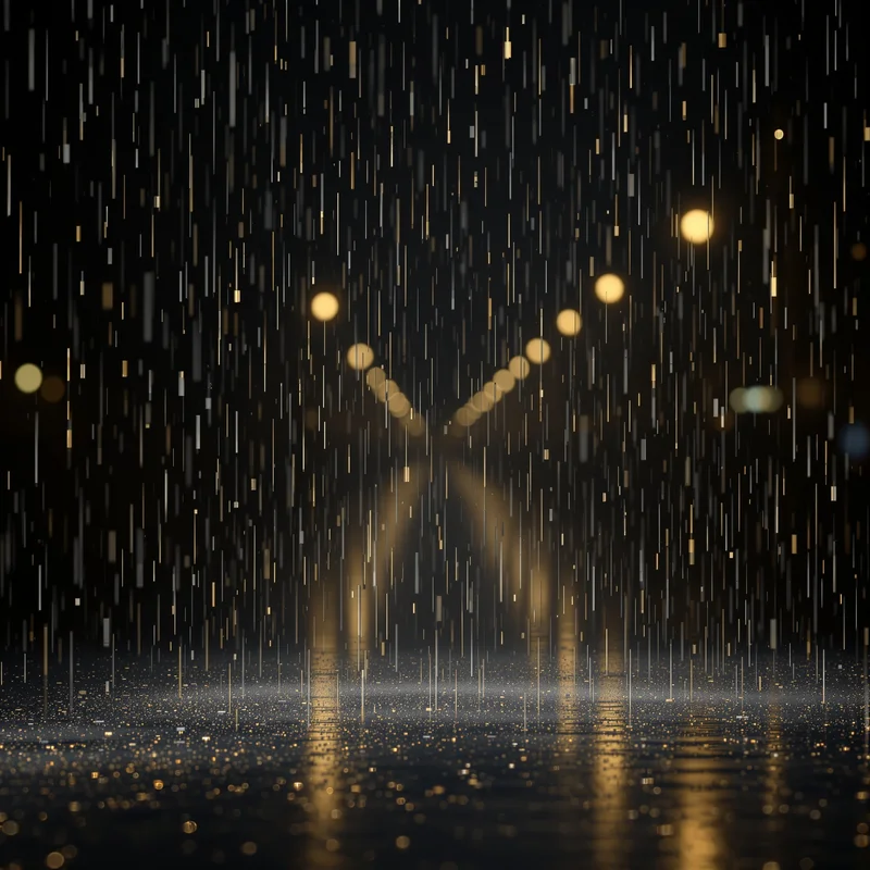 Eternal gentle rain background