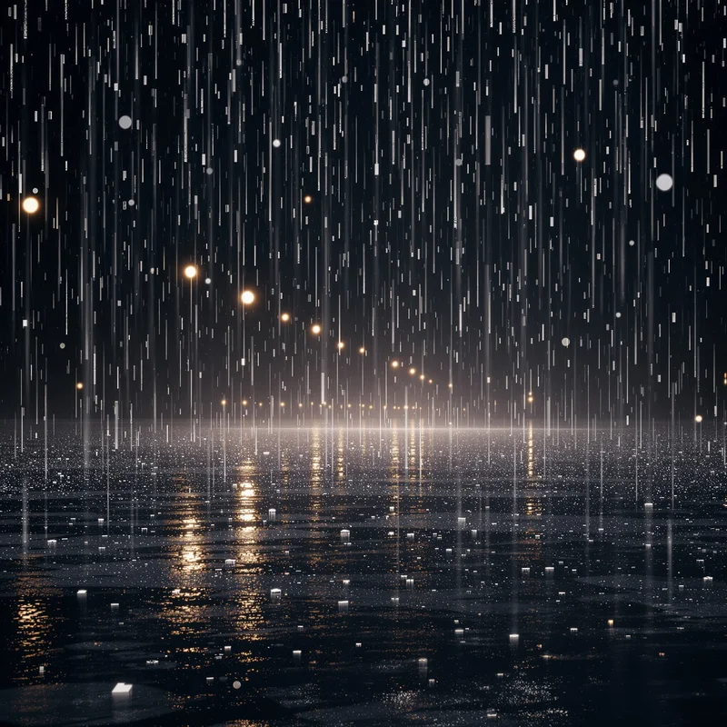 Eternal gentle rain background