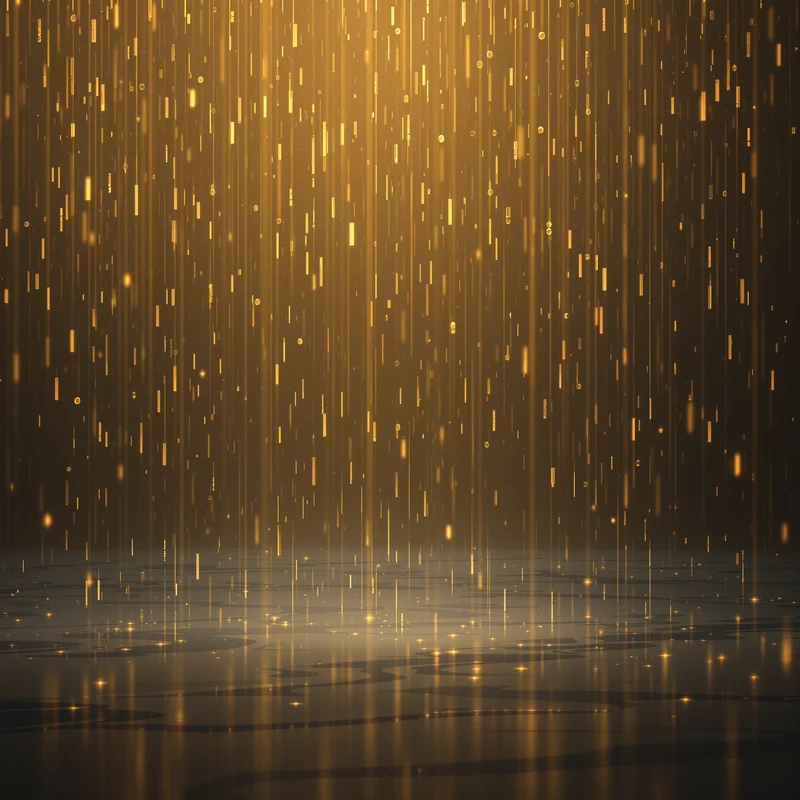 Golden gentle rain background