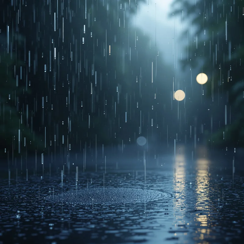 Mystic gentle rain background