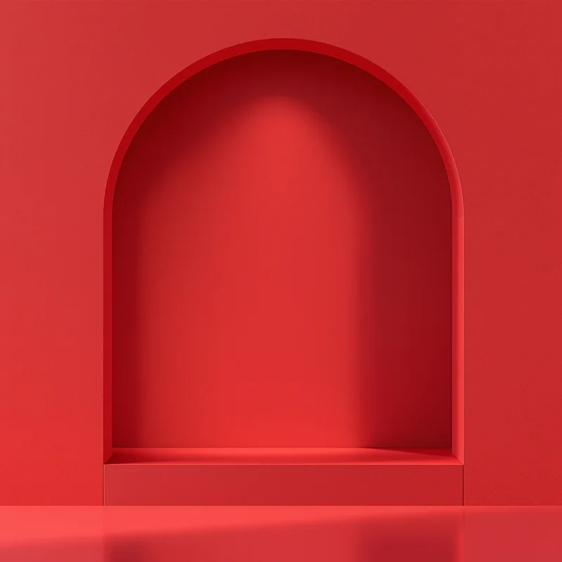 Red Arch Niche Background