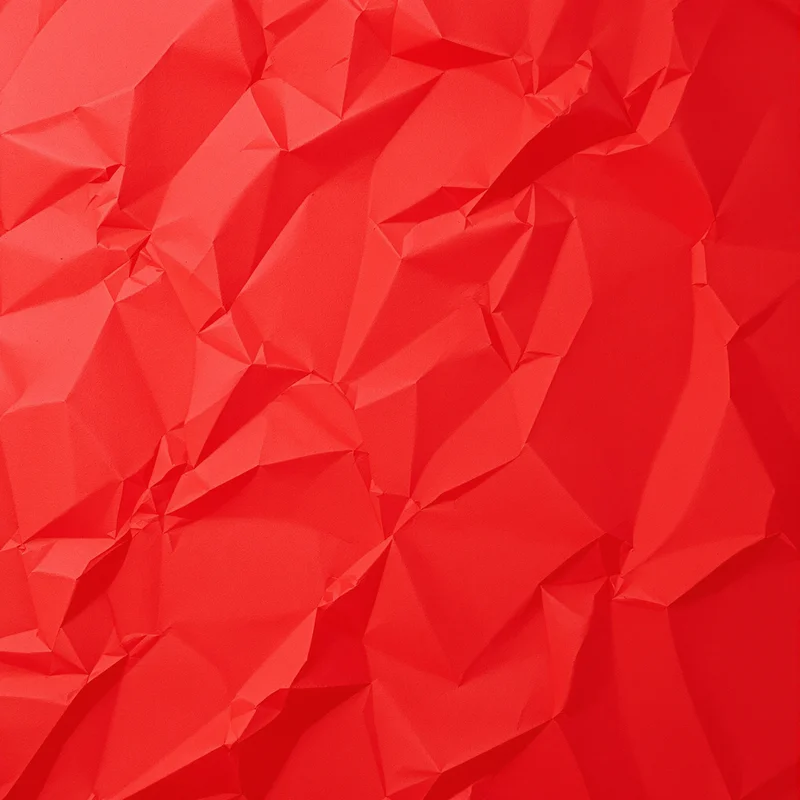 Red Crumpled Paper Background