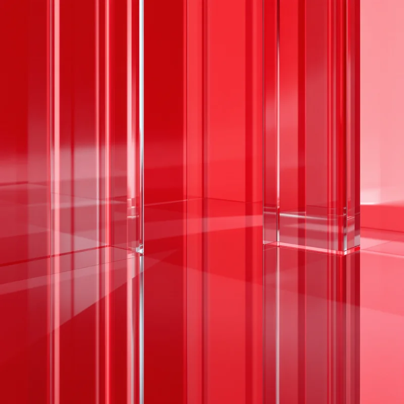 Red Glass Reflection Background