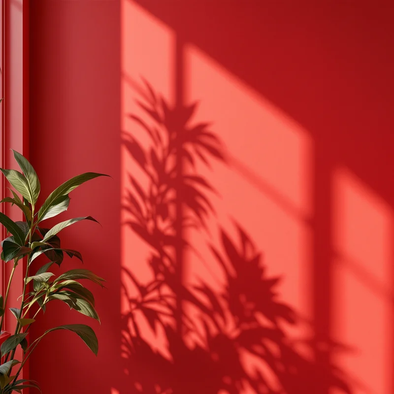 Red Leaf Shadow Background