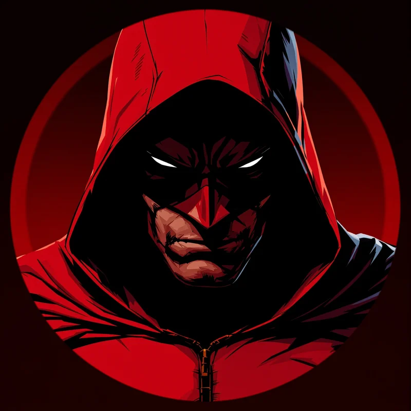 Red Hood PFP with strong vigilante composition