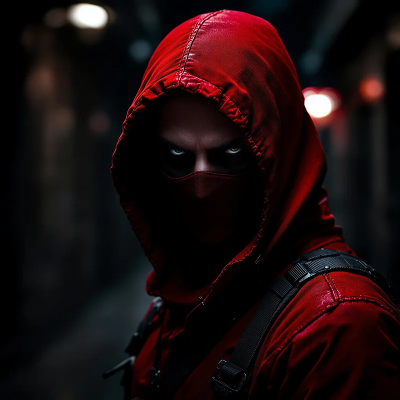 Red Hood PFP with strong vigilante composition