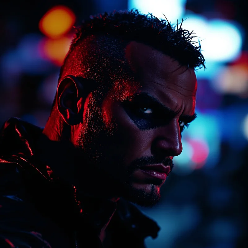 Red Hood avatar profile image with dark tone