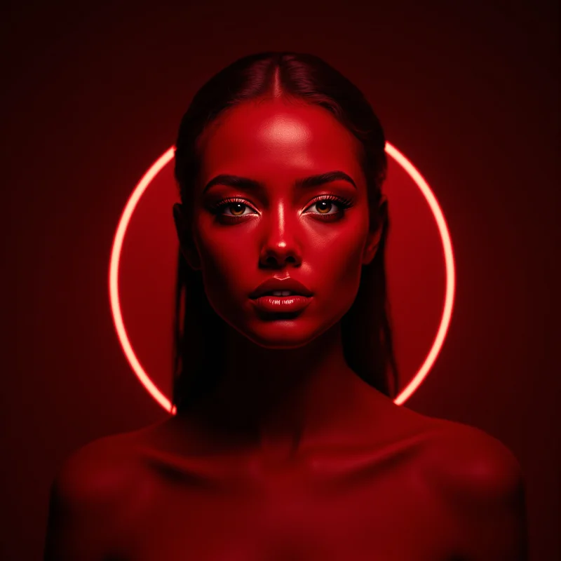 Red PFP avatar with bold identity and strong clarity