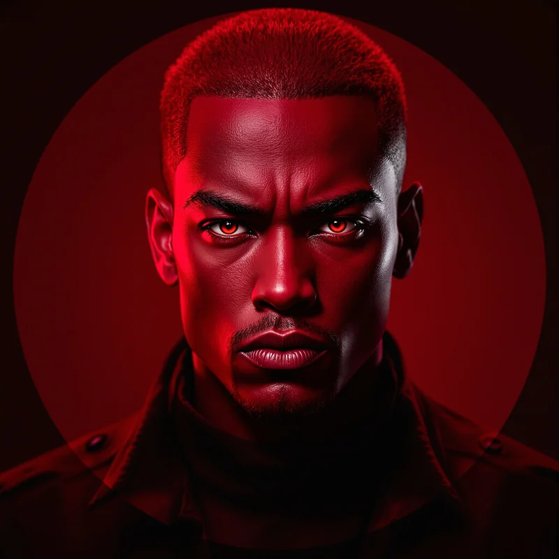 Red PFP avatar with bold identity and strong clarity