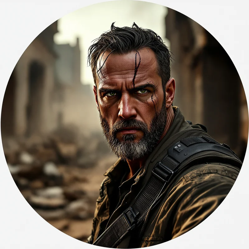 Rick Grimes avatar profile image with intense expression