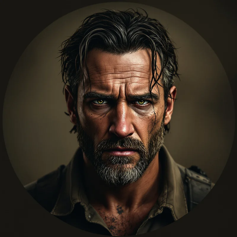 Rick Grimes avatar profile image with intense expression