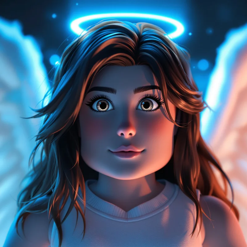 angel roblox pfp with glowing halo aesthetic