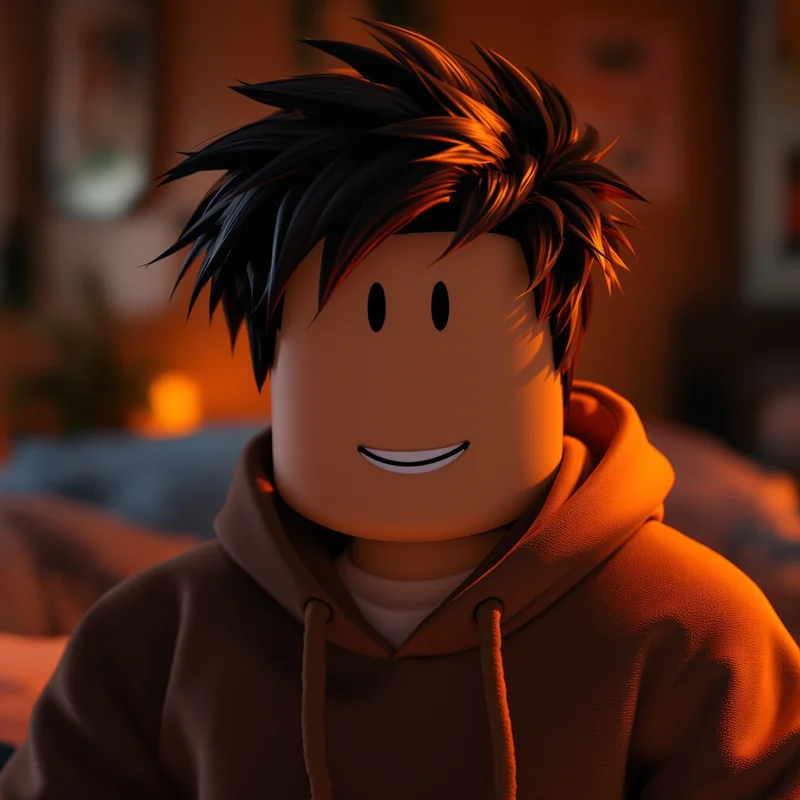 cozy bedroom roblox pfp with warm emotional comfort
