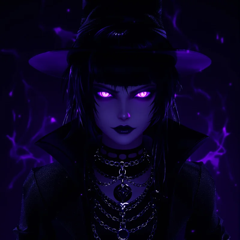 rich goth roblox pfp with dark alternative fashion