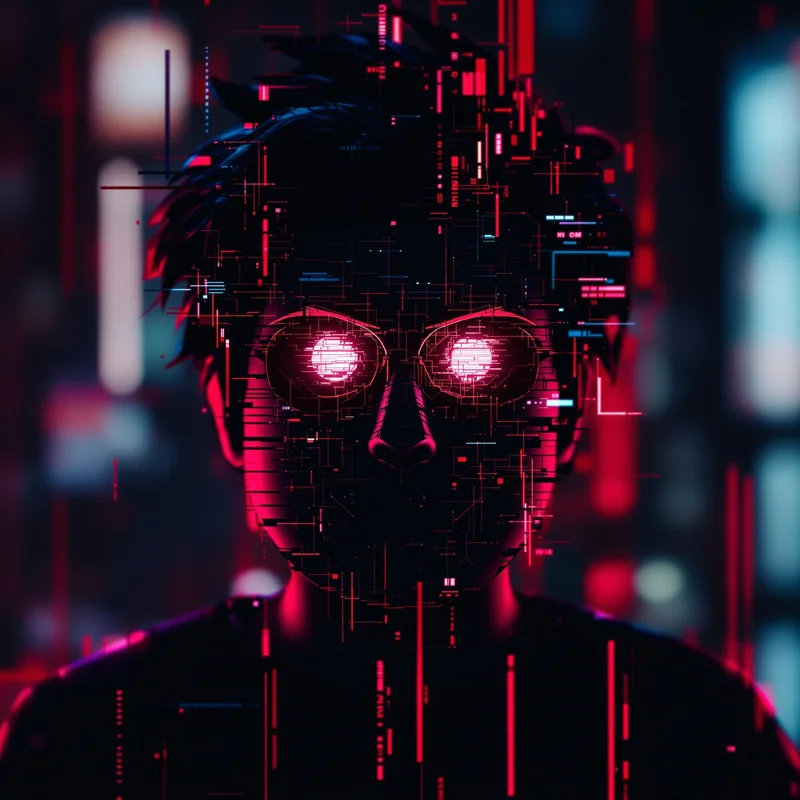 roblox glitch corruption pfp with broken digital effects