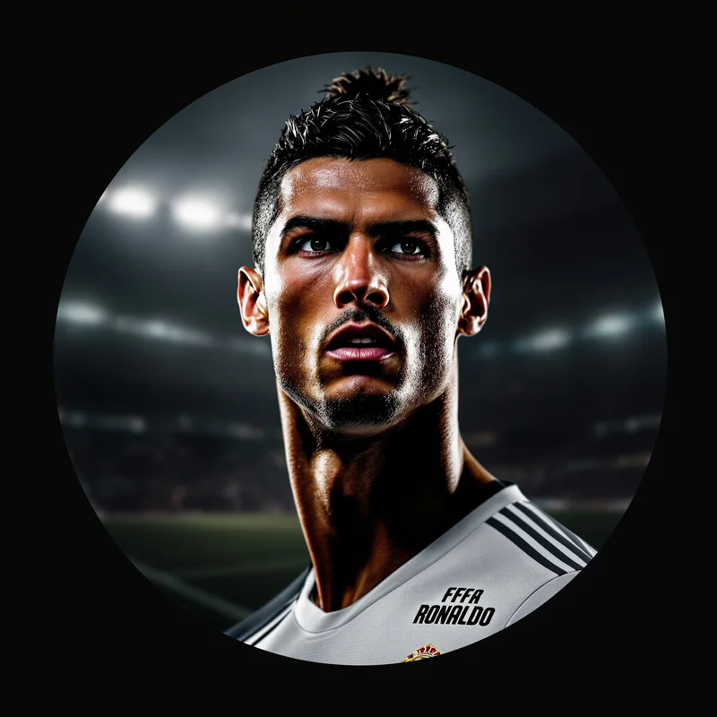 Ronaldo avatar profile image with champion focus