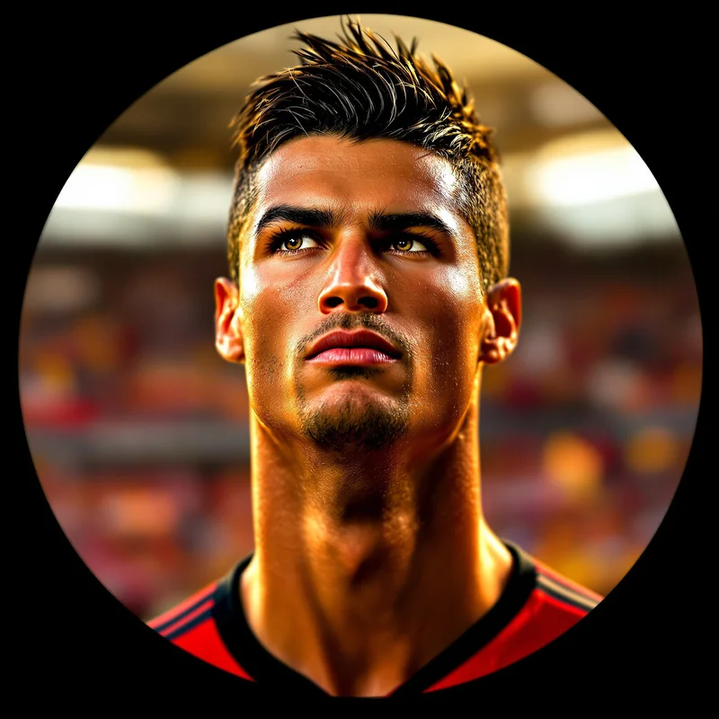 Ronaldo avatar portrait with dominant presence