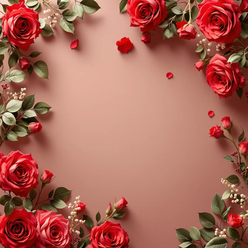 Eternal red rose background