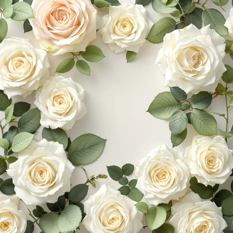 Fresh white rose background