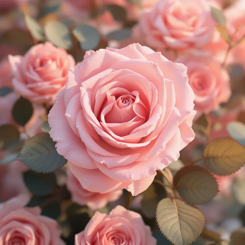 Gentle dawn rose background