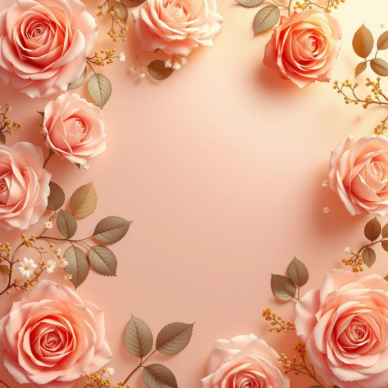 Golden blush rose background