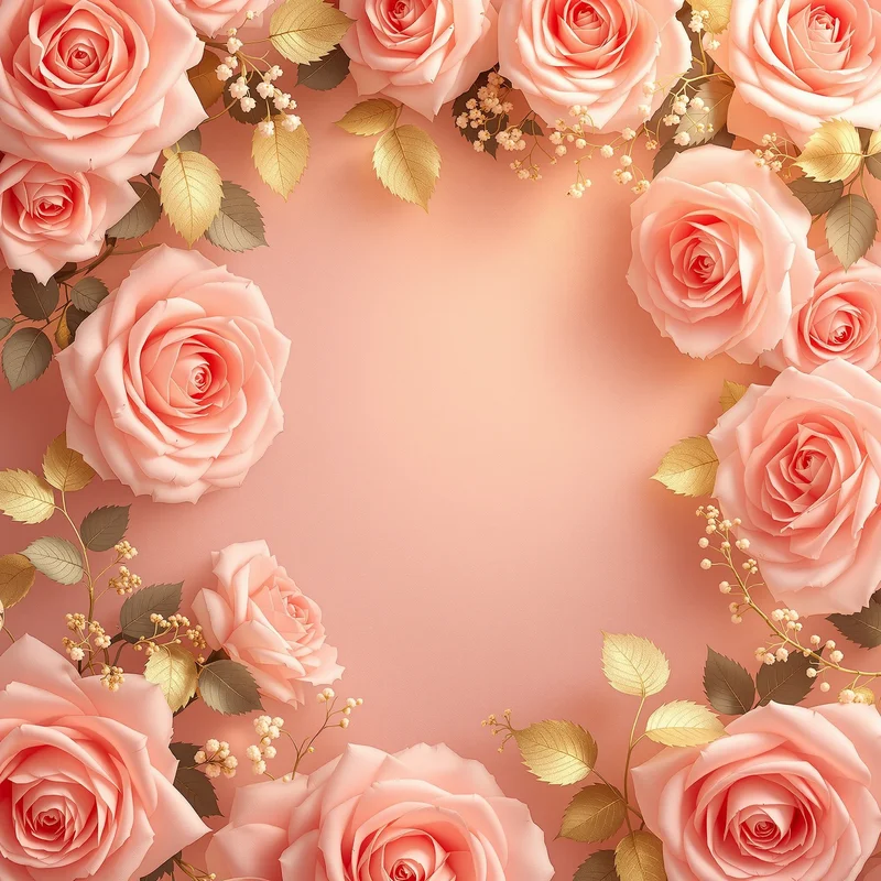 Golden blush rose background