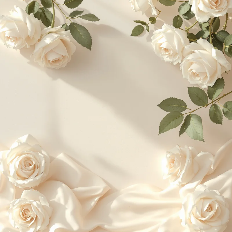 Mystic white rose background