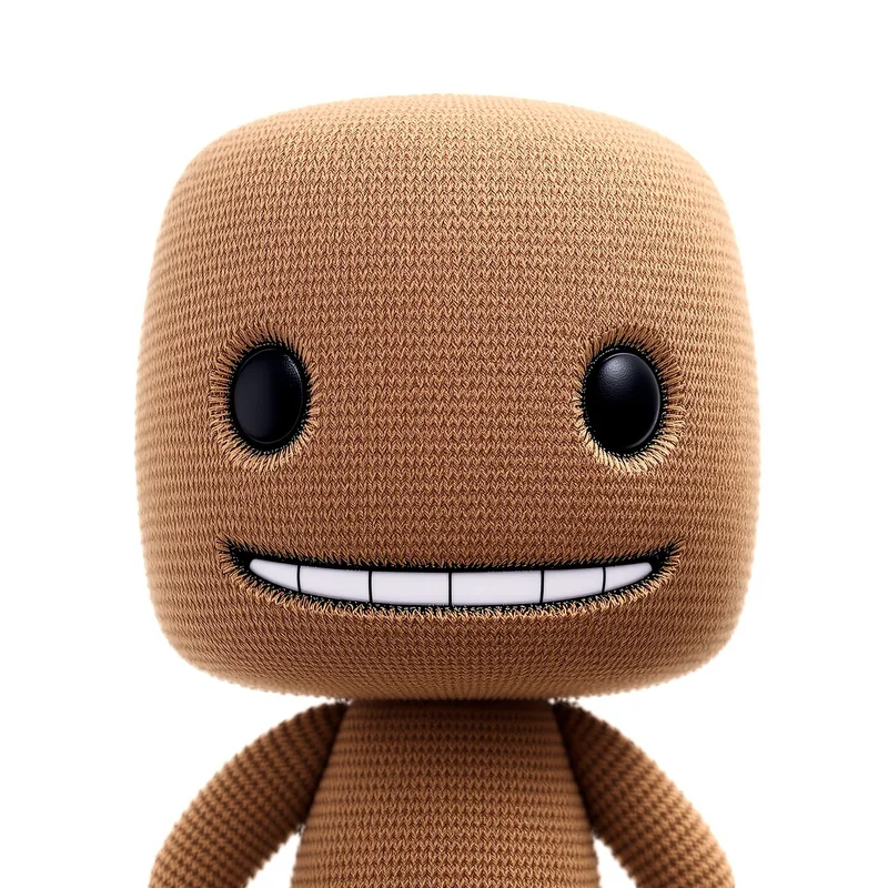 Sackboy avatar image with bright colors for gaming identity
