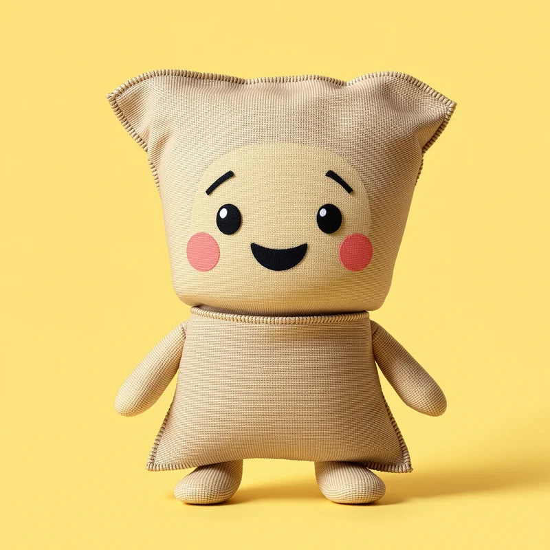 Sackboy portrait icon with cute expression for messaging profile icon