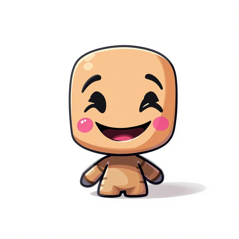 Sackboy avatar image with stitched fabric for profile picture use