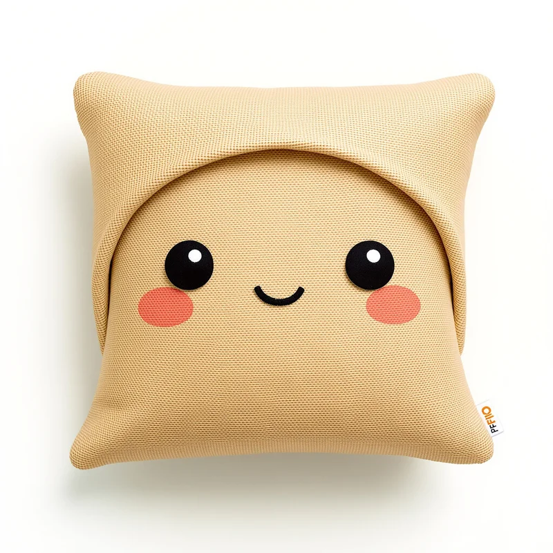 Sackboy avatar image with stitched fabric for social media avatar