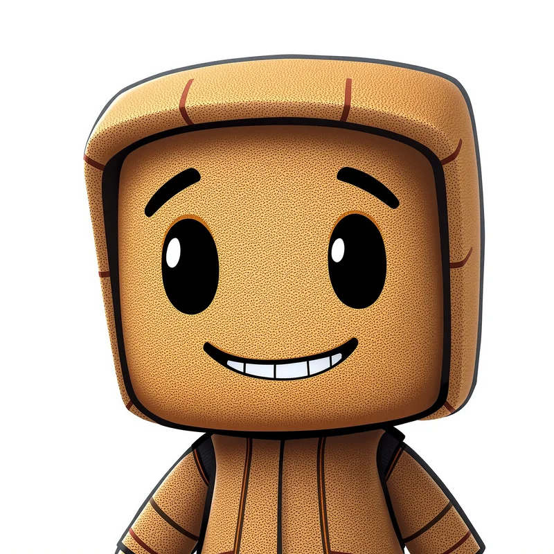 Sackboy portrait icon with bright colors for profile picture use