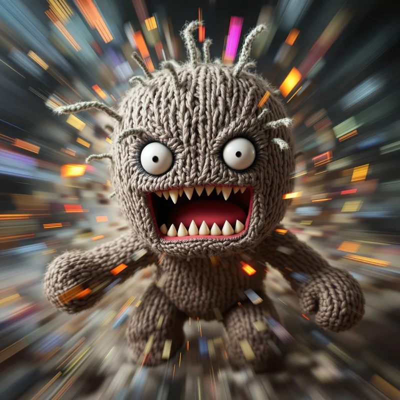 Chaotic Sackboy PFP with screaming expression and meme energy
