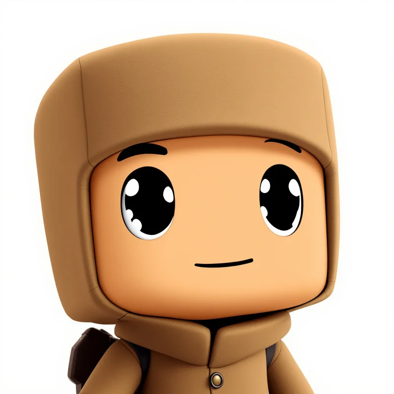 Sackboy portrait icon with stitched fabric for messaging profile icon